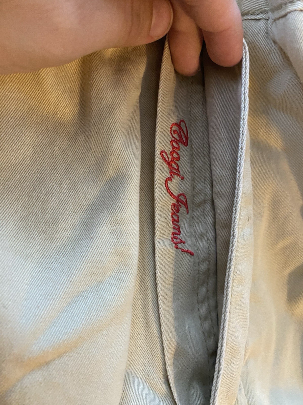 VINTAGE Y2K COOGI Men’s Beige Canvas Cotton Cargo Shorts Size 40. Biker Hip Hop