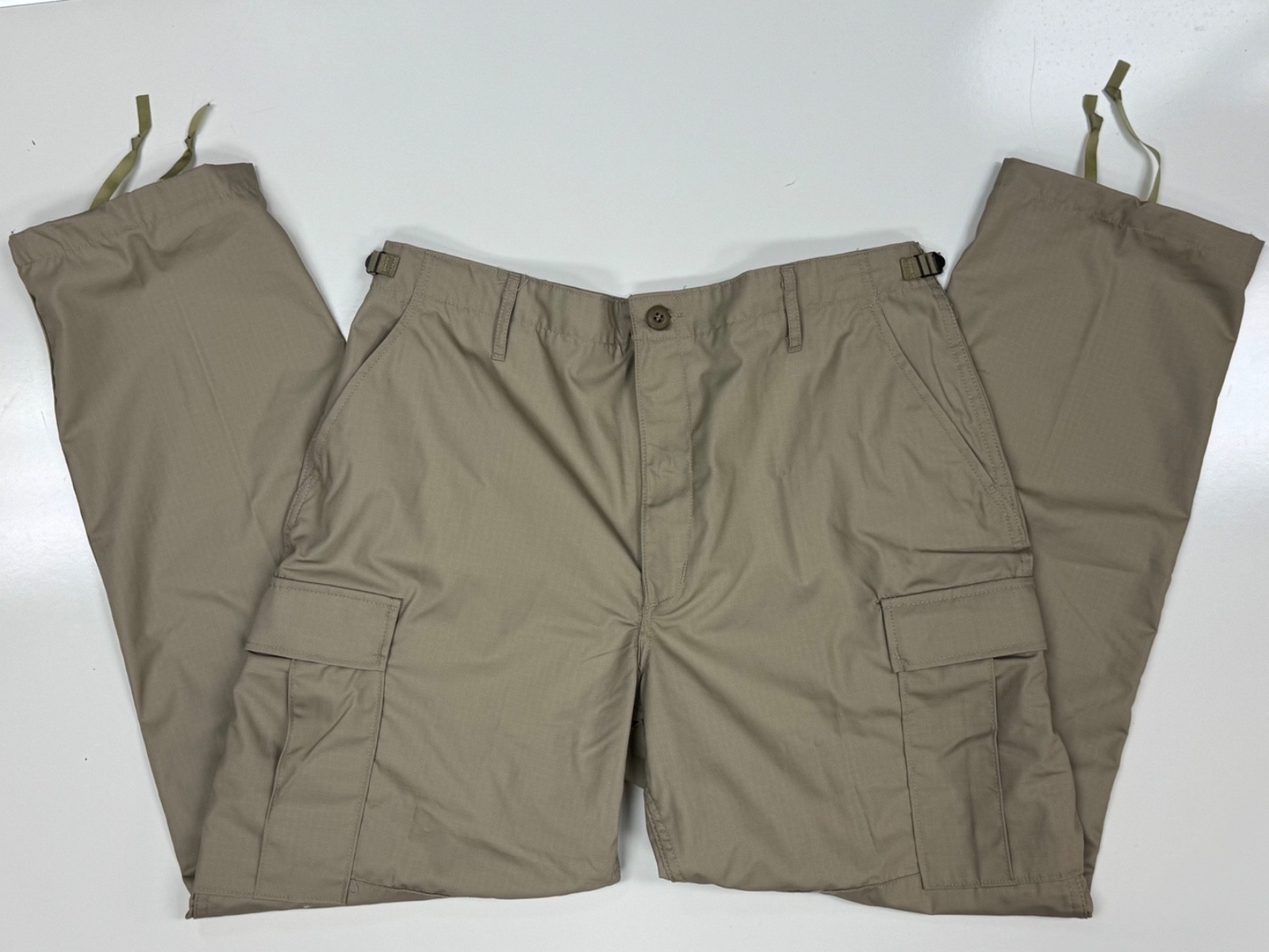 Khaki BDU Tactical Military Cargo Pants Propper Uniform Zipper Fly 60/40 Ripstop