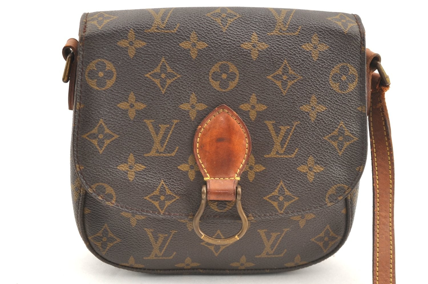 Authentic Louis Vuitton Monogram Saint Cloud MM M51243 Shoulder Cross Bag AC214