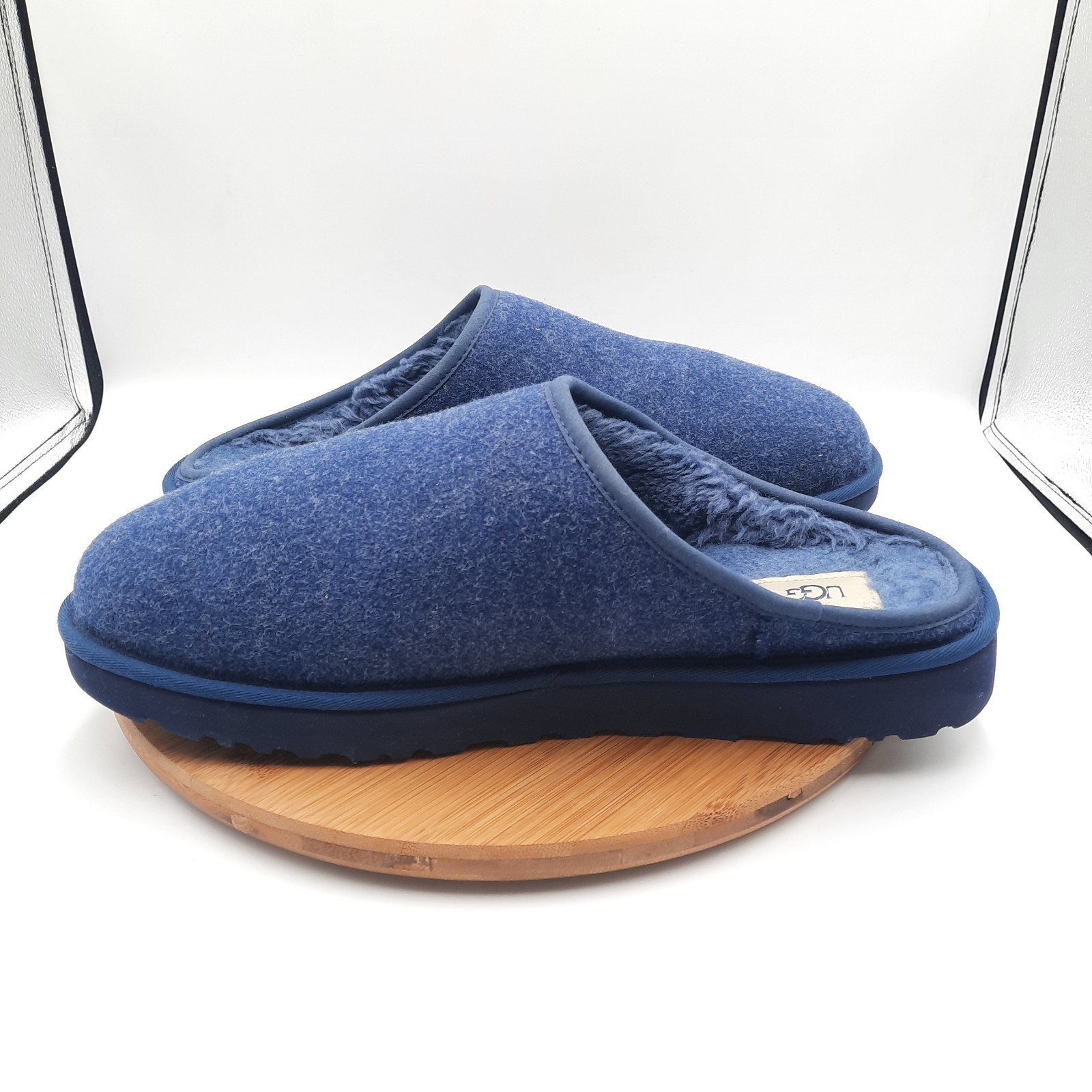 UGG Classic Slip On Mens Size 15 Slippers Deep Ocean Blue Suede Sheepskin