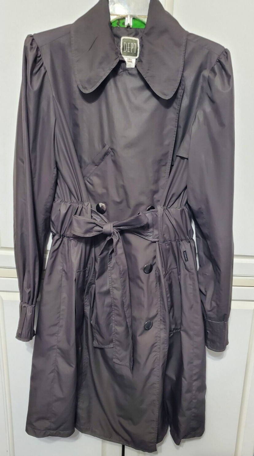 DEPT Brand Trench Coat Women’s Long Jacket Olive Green Size X- Large XL HH-21