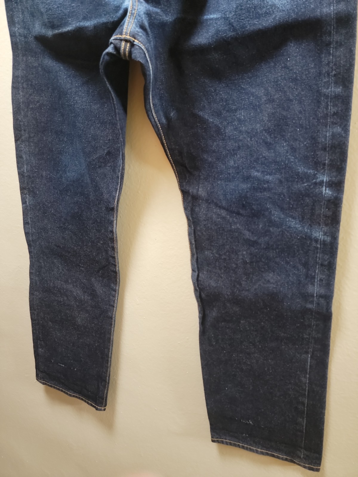 Sz L 36×31 FTC For The City Japan Made Raw Denim Jeans Indigo FADED PATINA GREAT