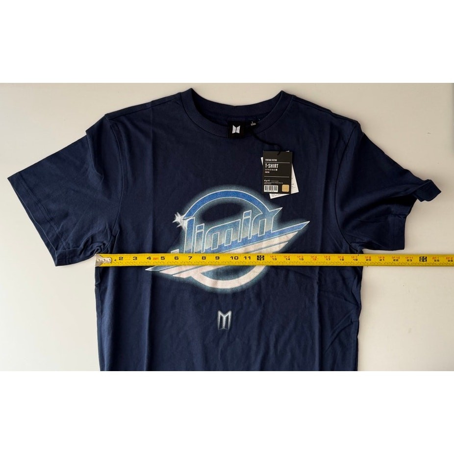 BTS Jimin Big Hit Vintage Retro Short Sleeves T-shirt Large Blue New With Tags