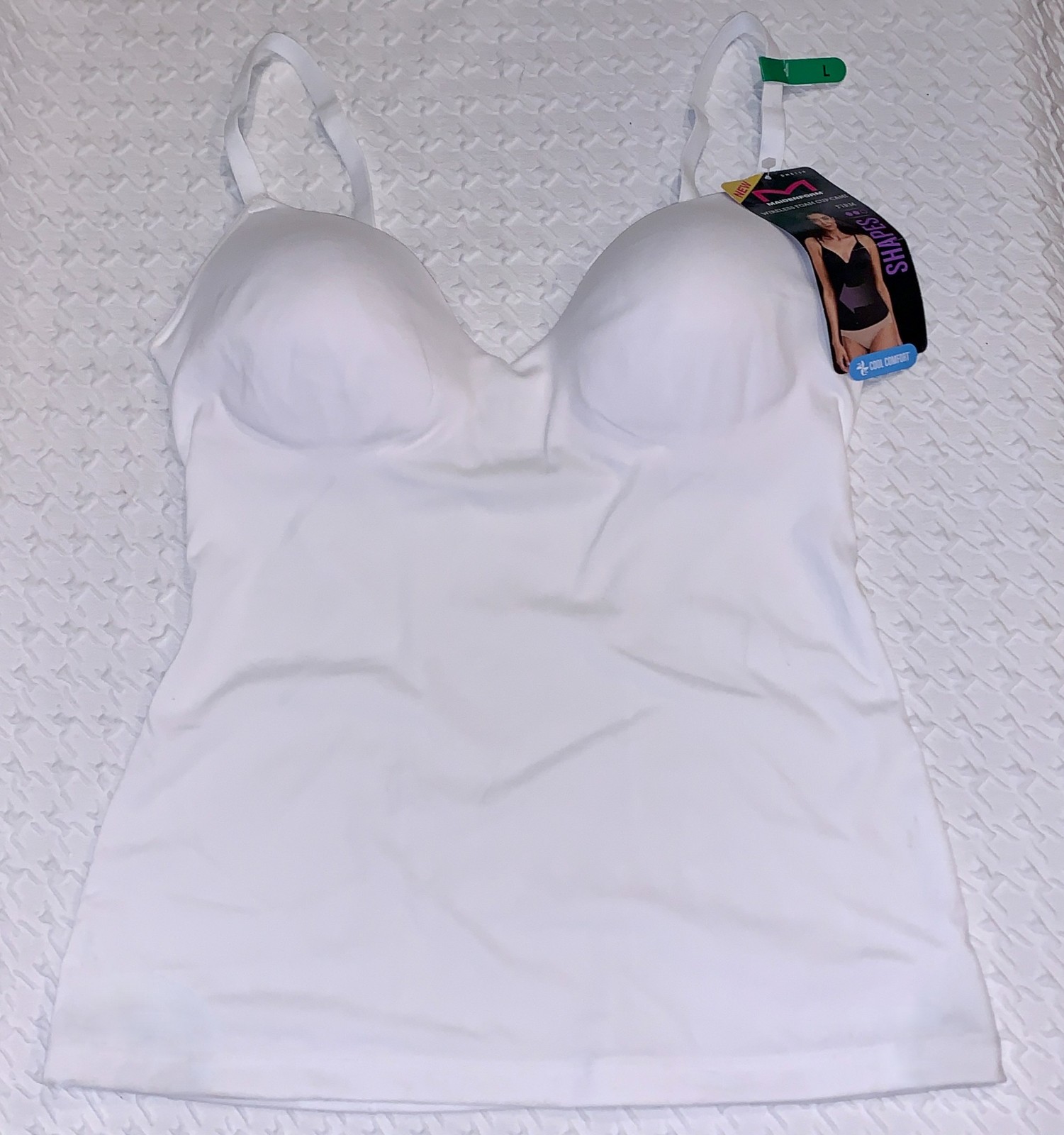 MAIDENFORM Tummy Tucking Foam Cup White Firm Control Cami Womens Sz S M L XL 2XL
