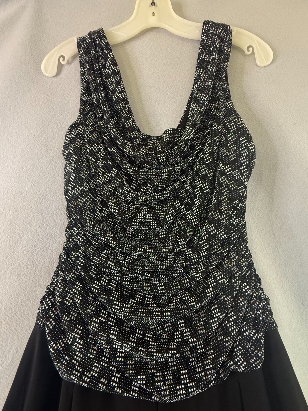 Womens R & M Richards Black Jumpsuit black dressy Size 12 Hand wash