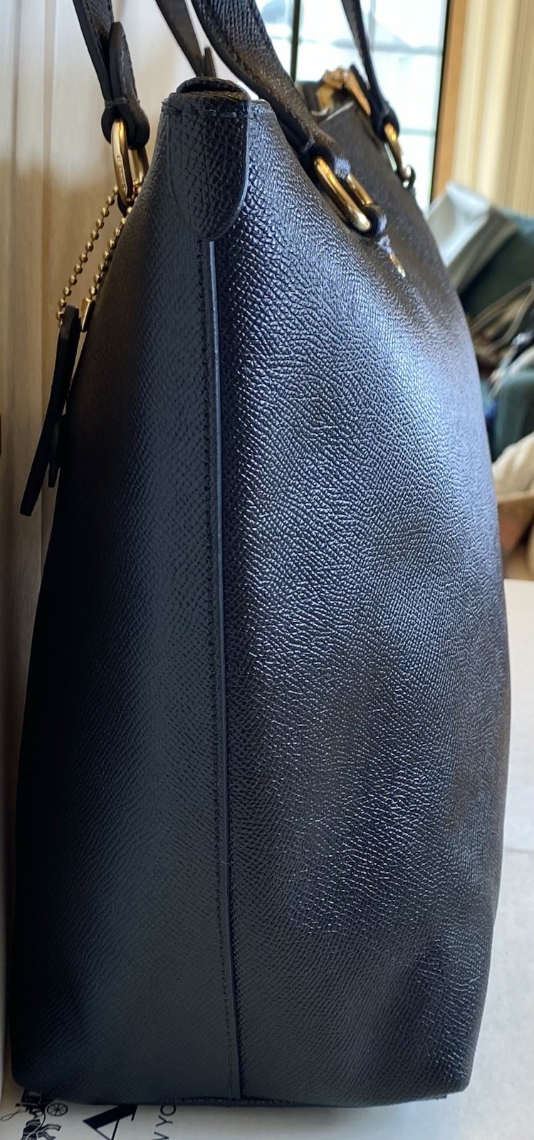 Coach F79608 Gallery Tote In Black Crossgrain Leather