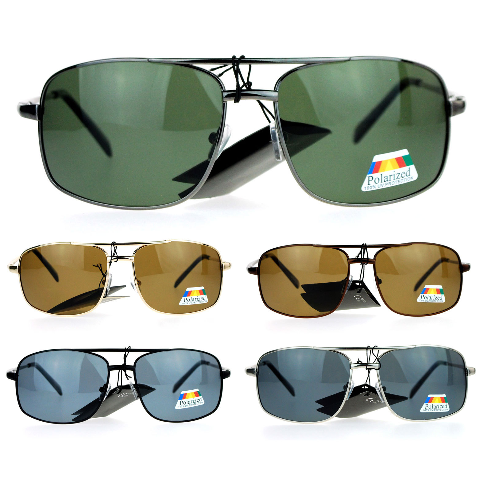 SA106 Anti Glare Polarized Lens Narrow Rectangular Sport Sunglasses