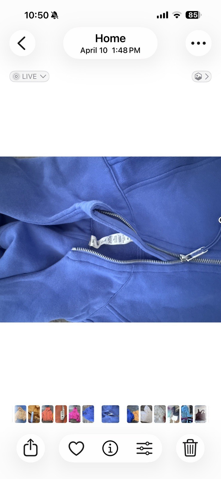 LULULEMON Oversized Scuba Half-Zip Hoodie Sweatshirt Wild indigo Blue M/L