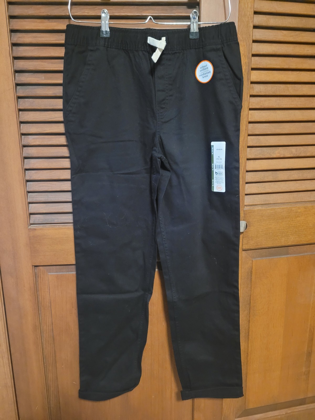 4 Pair Wonder Nation Pull On Pants 14-16 XL 1 Olive, 2 Black, 1 Khaki Free Ship!