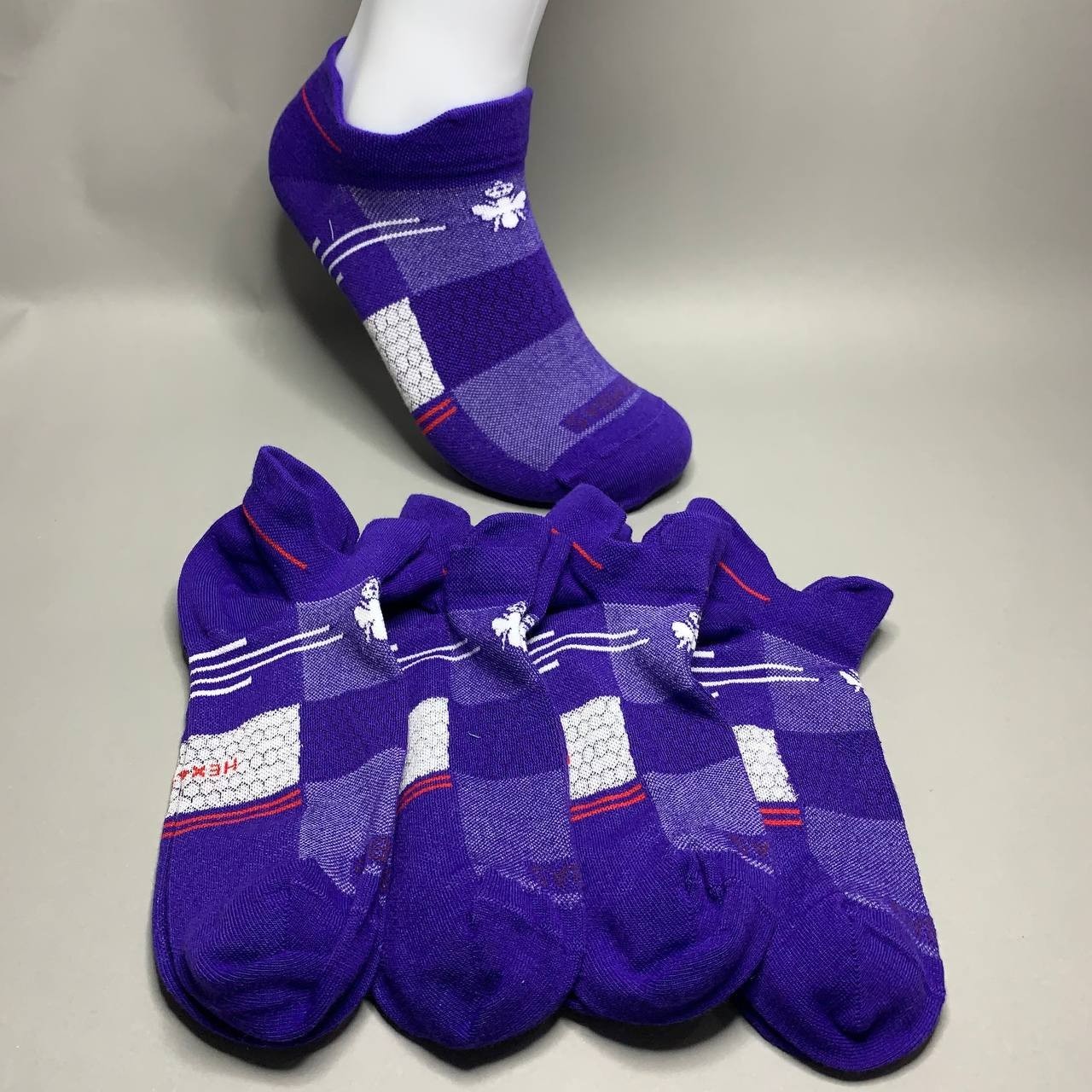 Bombas Men Ankle Socks 4 Pairs Blue Size M L XL Cushioned Athletic Sport