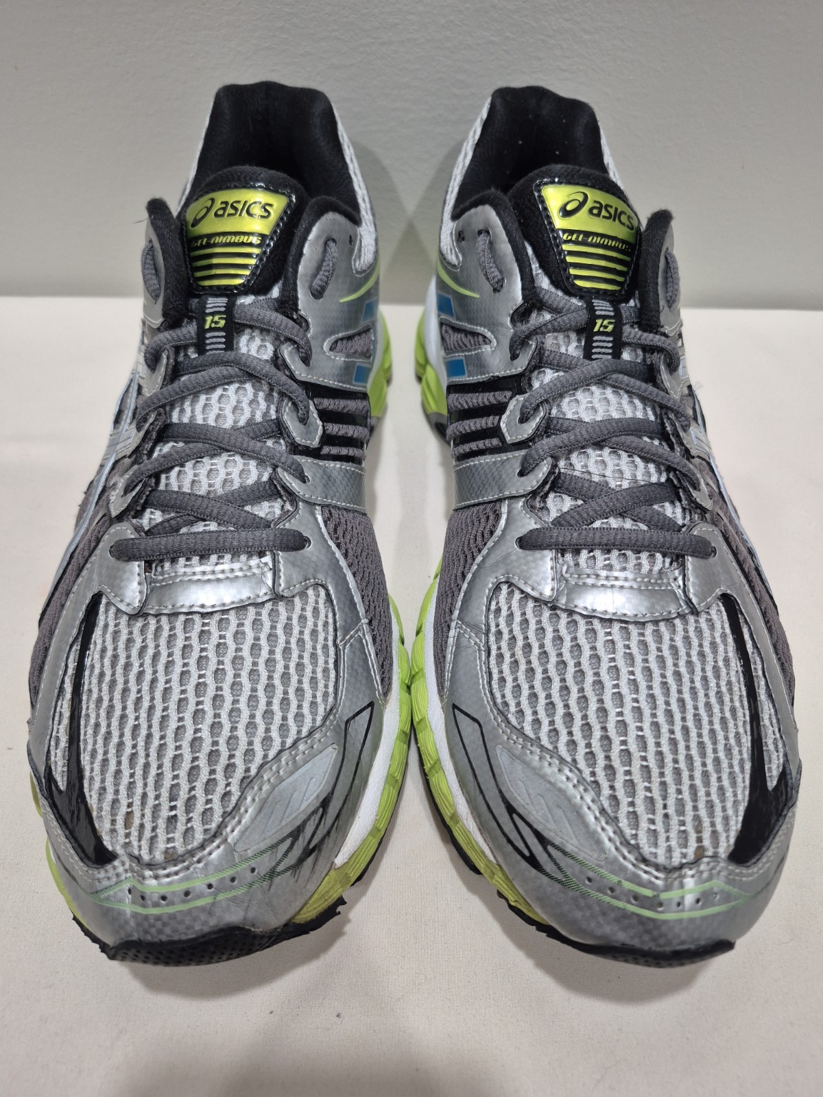 ASICS Shoes GEL-NIMBUS 15 Mens Sz 11 Gray Running Athletic Sneaker T3B0N
