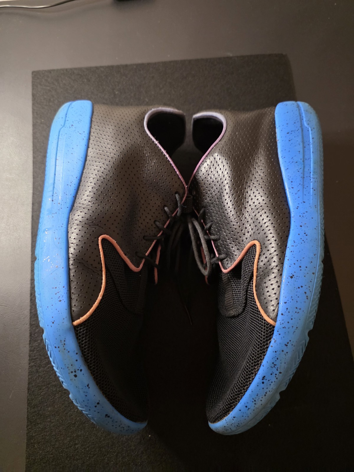 Jordan Eclipse 11.5 Lace Up Low Top Sneakers Black Blue Pink Mesh Rubber
