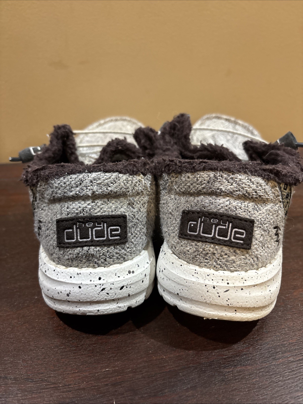 Hey Dude Wendy Salt And Pepper Brown White Slip-On Comfort Women’s Size 6 Shoes