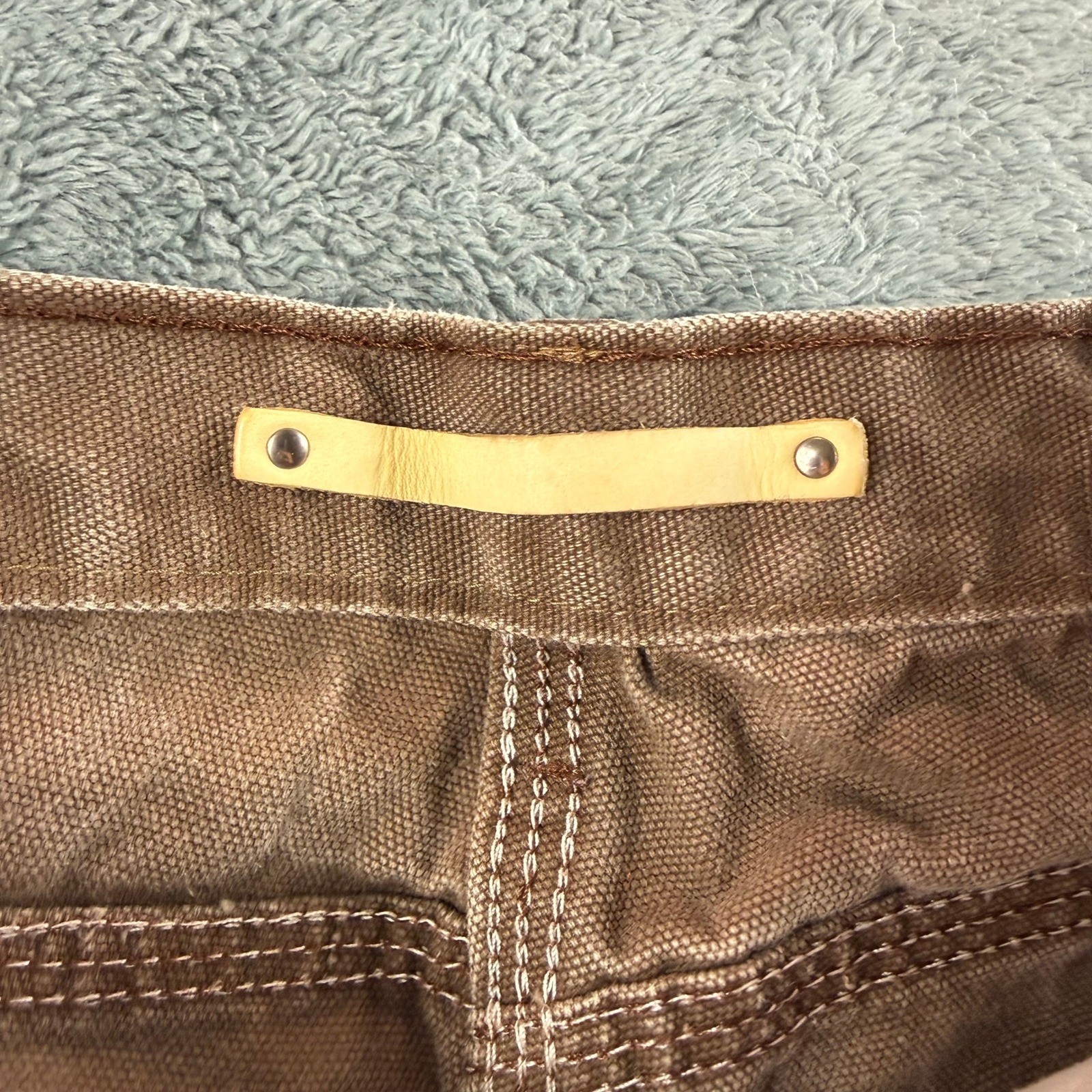 United Tokyo Brown Canvas Work Pants Made in Japan Distressed Raw Hem Size 1