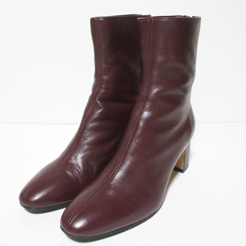 FABIO RUSCONI Ankle Boots, Size 36 1/2 (9.3 inches), Bordeaux. Women USED