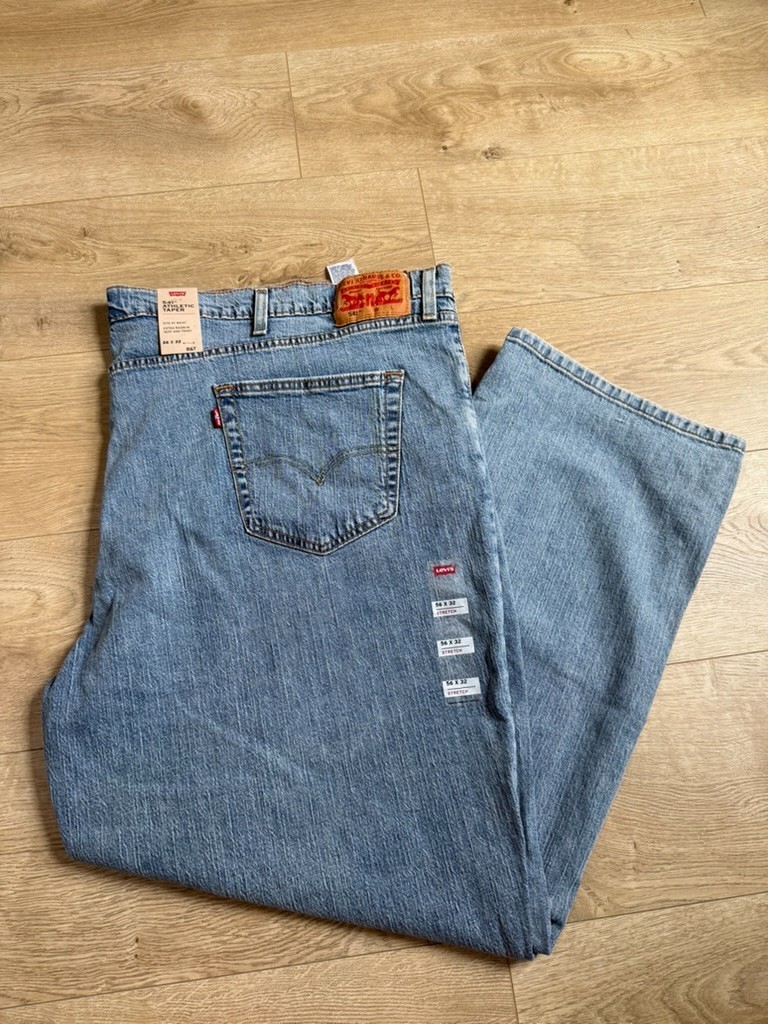 NWT Mens Levis 559 relaxed straight stretch jeans Big & Tall size 56×30 (55×28)