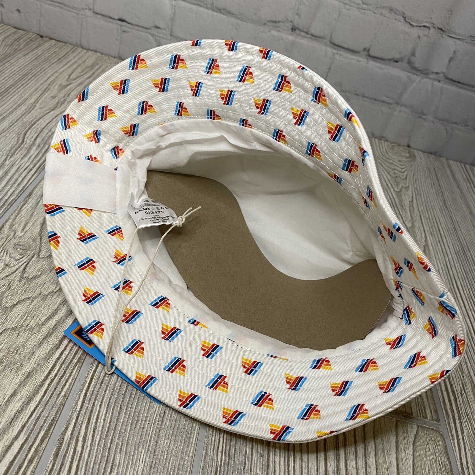 ALDI Gear 2024 Logo Bucket Hat White Rainbow One Size New with Tags