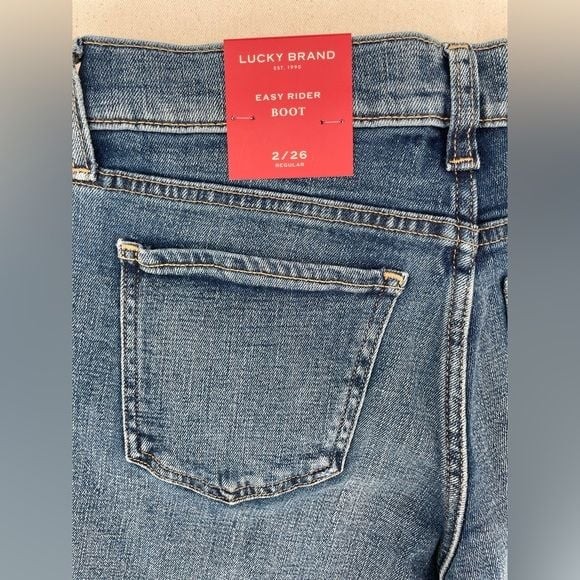 Lucky Legend Easy Rider Jeans. Color: Patch Match Wash. Size 2/ 26 R