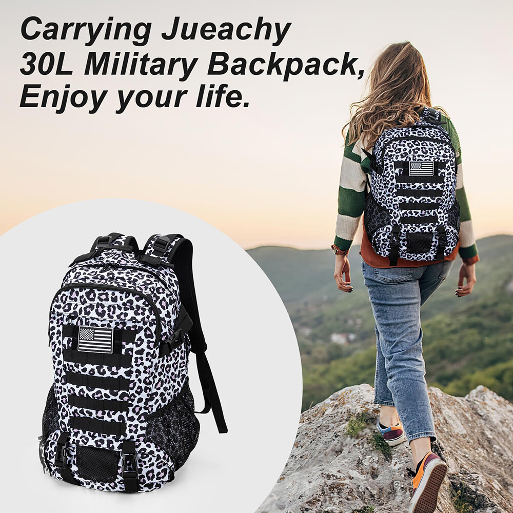 Jueachy Tactical Backpack Men Hiking Pack Molle Rucksack Waterproof 30L Bag