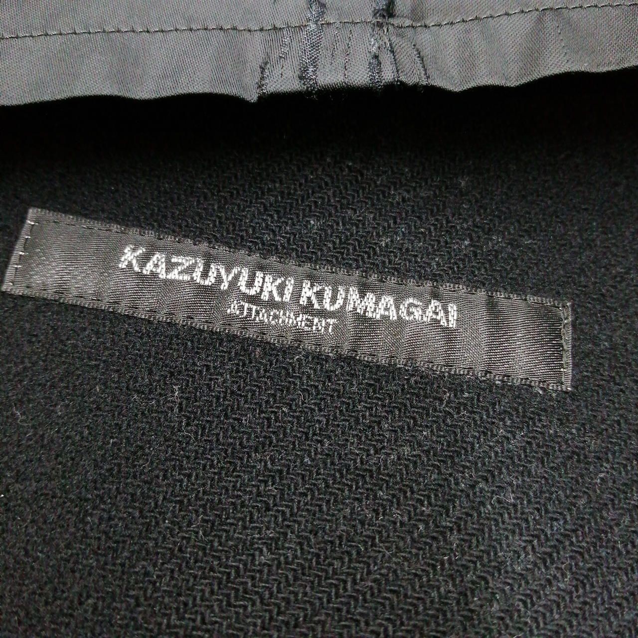 KAZUYUKI KUMAGAI ATTACHMENT Cashmere Blend Melton Coat 413063717 Ripped Used