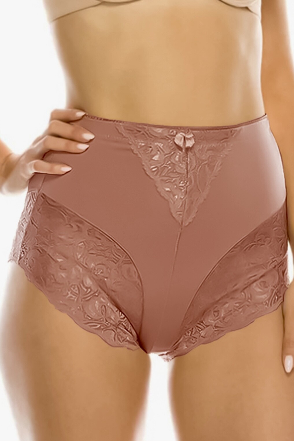 Popular 4 High Waist Briefs Tummy Control Girdles Lace Lot Panties #63031 S-5XL
