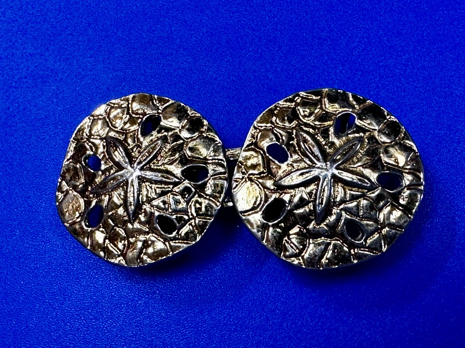 Nautical Starfish Retro Two Piece Interlocking Gold Tone Dotty Smith Belt Buckle
