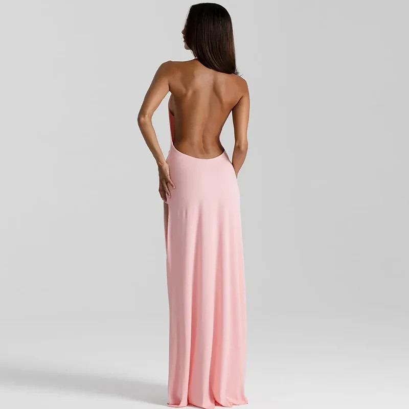 Women Deep V Neck Backless Mini Dress Sexy Summer Party Club Dress