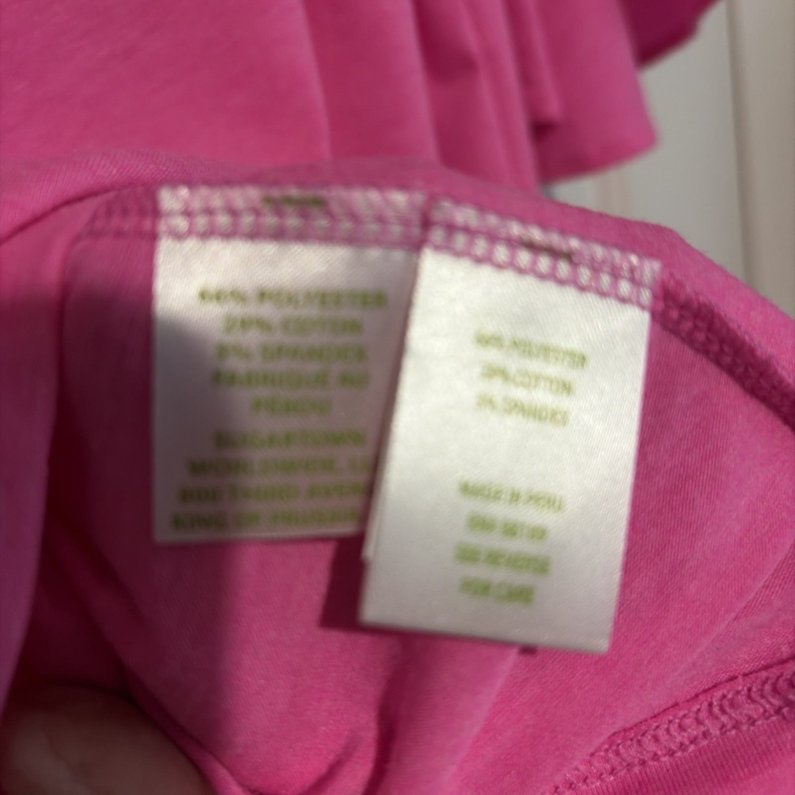 Lilly Pulitzer Pink Ruffle Sleeves Blouse Size XL