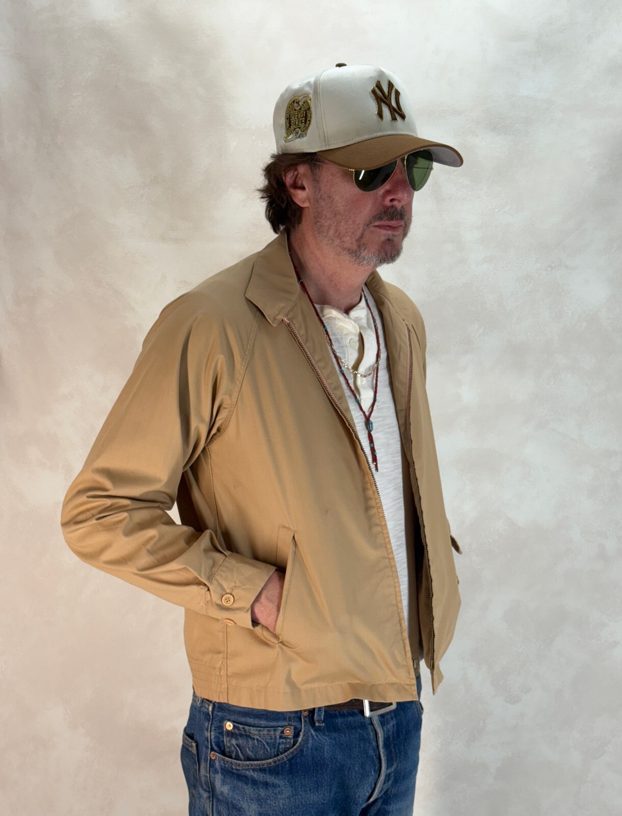 38 Reg , Vintage London Fog Lightweight Cotton-Blend Zip Jacket Made in…