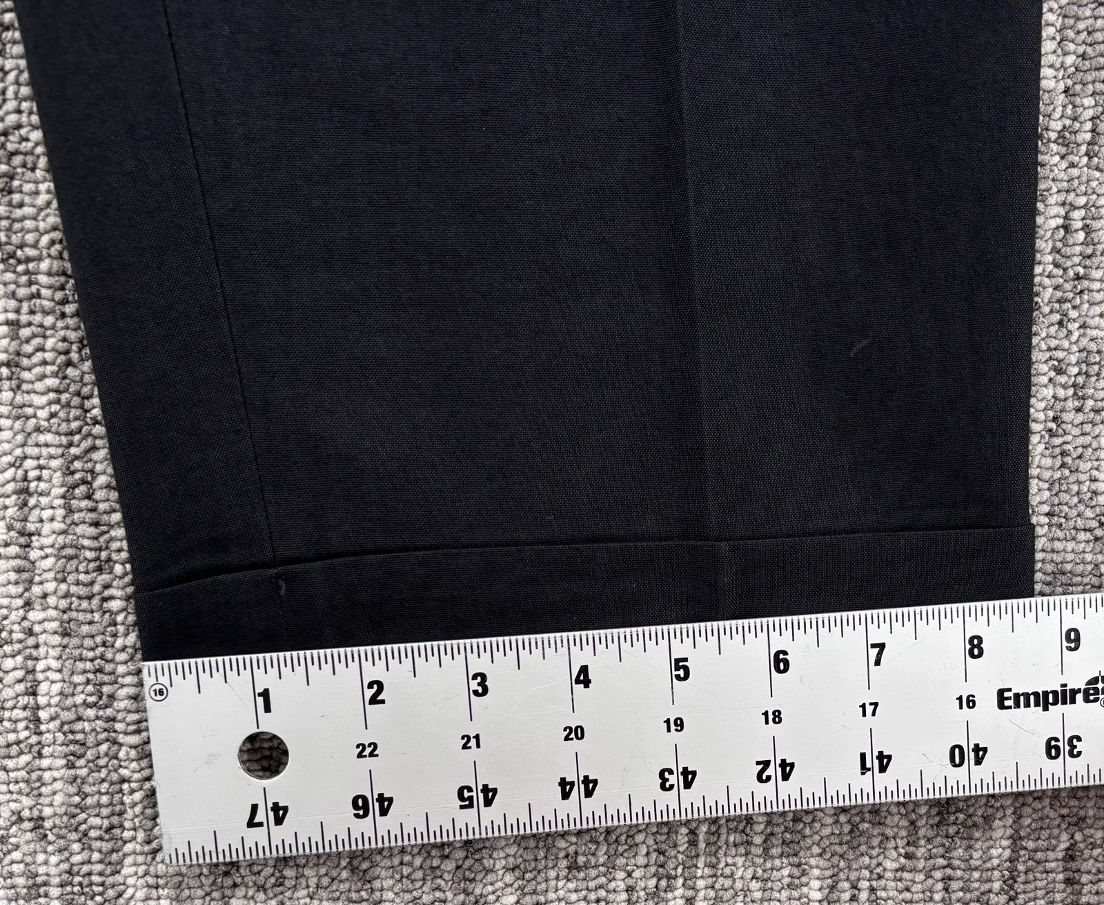 VTG Men’s Loose Relaxed Black Pleated Cuffed Dress Pants 32×31 Talon Zipper