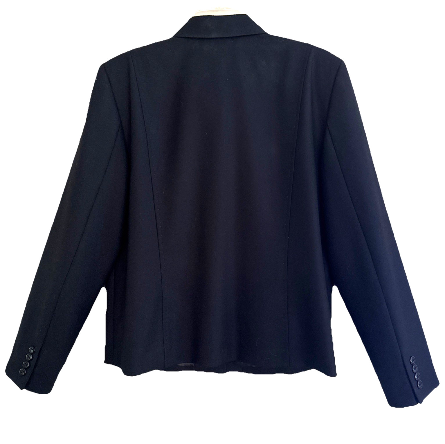 VTG Pendleton Virgin Wool Jacket Womens Sz 14 Black Classic Button Up Blazer USA