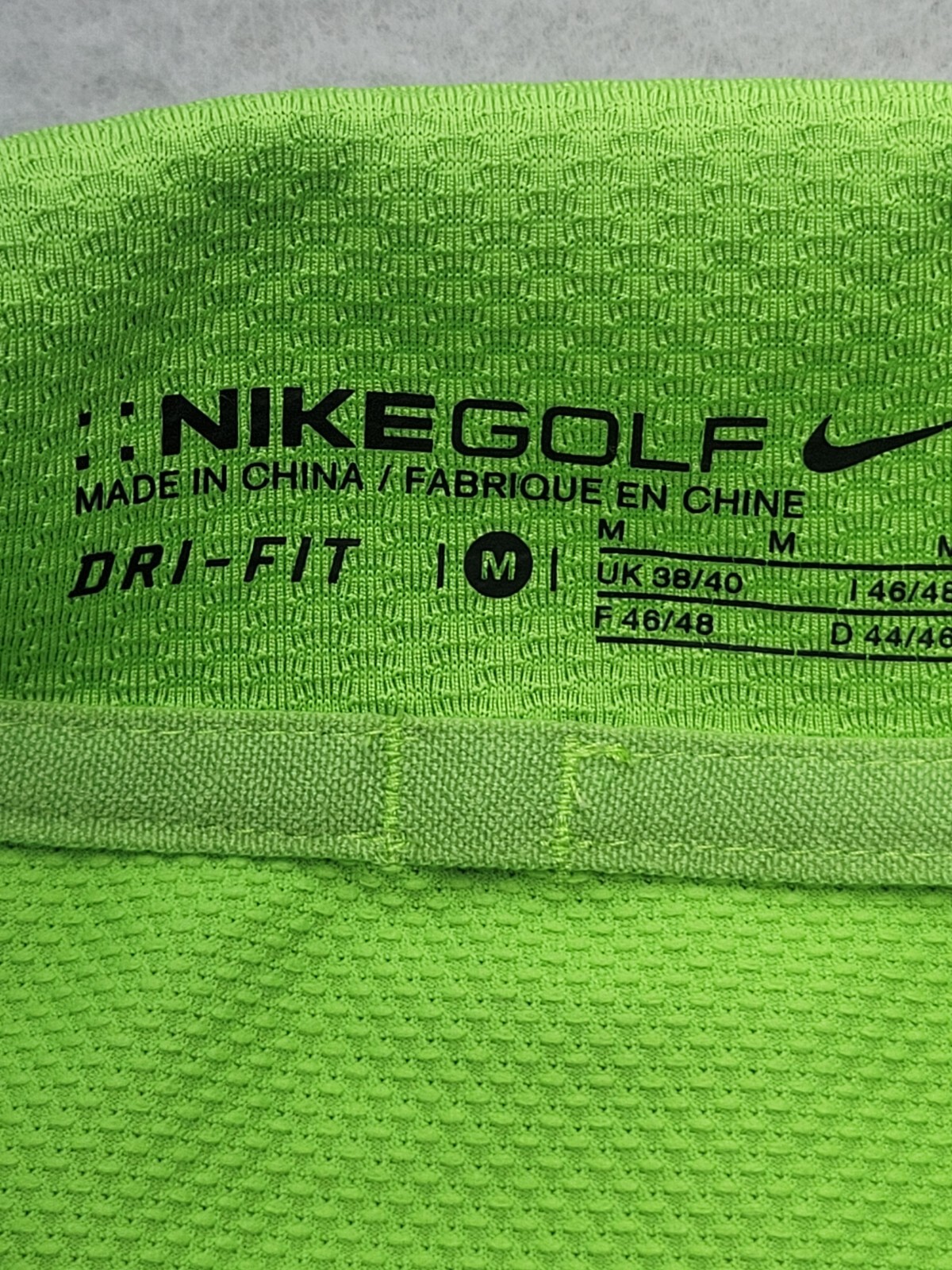 Nike Golf Men Polo Medium Green Pullover Golf Polyester Blend China Performance