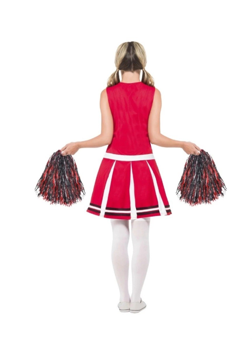 Smiffys Women’s Red Cheerleader Costume Size L NEW