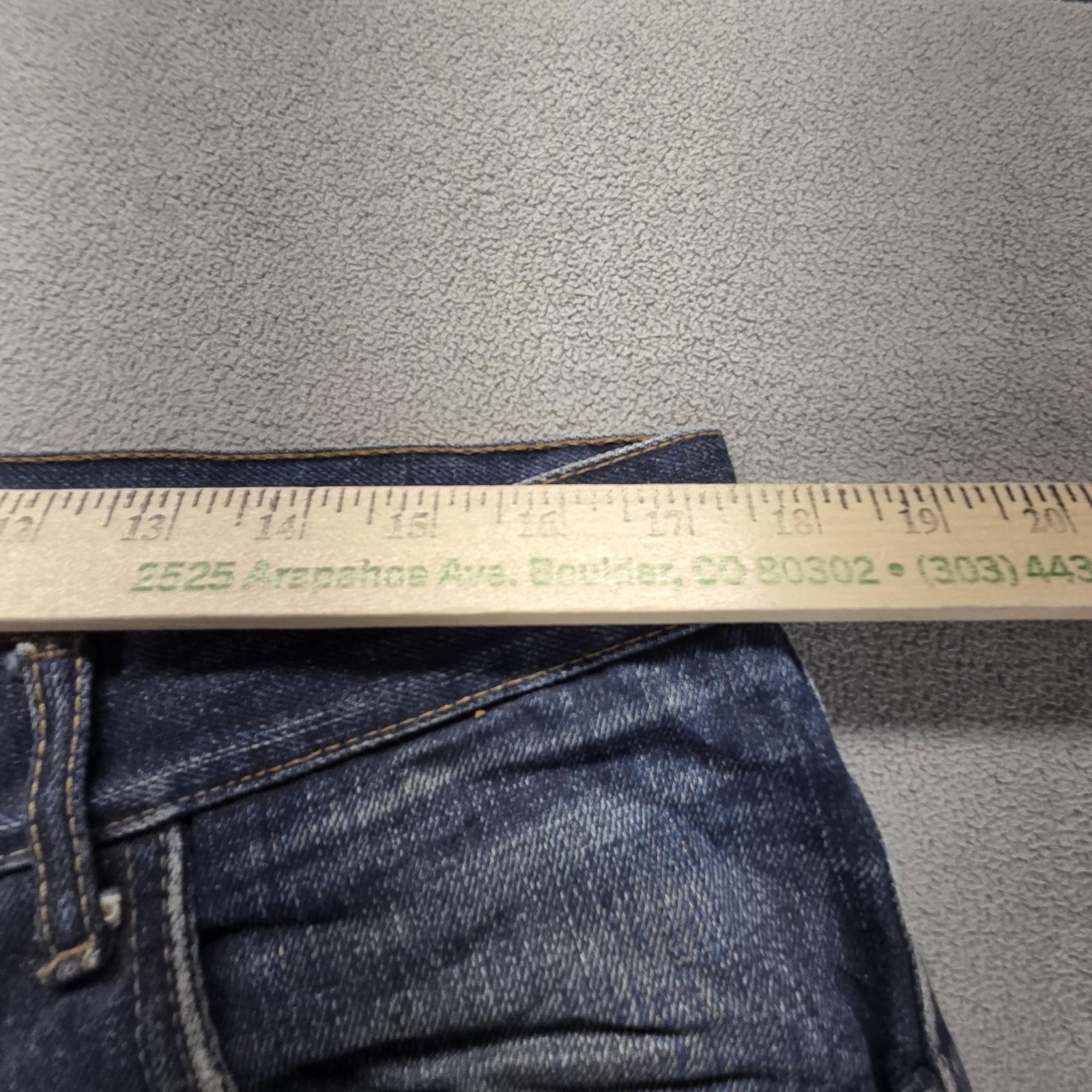 Selvedge Jeans Mens 34×32 Blue Regular Straight Farrell Buckle Back Honeycomb