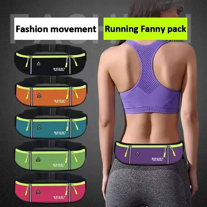 Waterproof Sport Runner Waist Bum Bag Running Jogging Belt Pouch Zip Fanny Pack