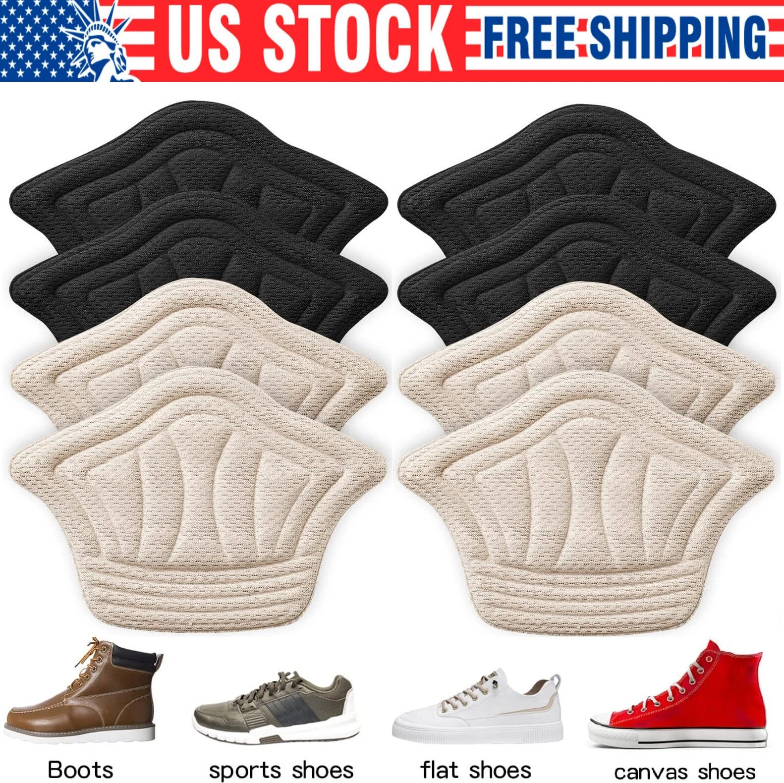 Heel Grips for Loose Shoes Heel Cushion Pads No-Slip Shoe Inserts Half Wholesale