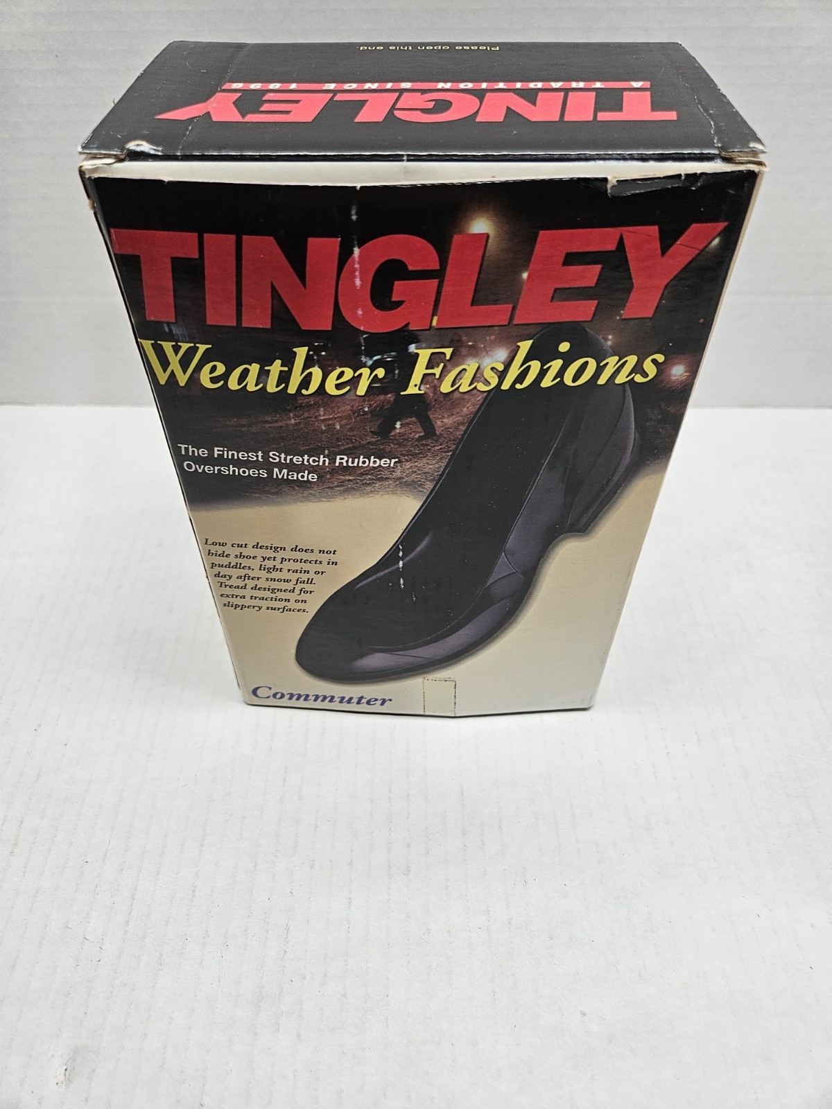 Tingley Weather Fashions Rubber Overshoes Commuter 1000 Small 6.5-8 Black