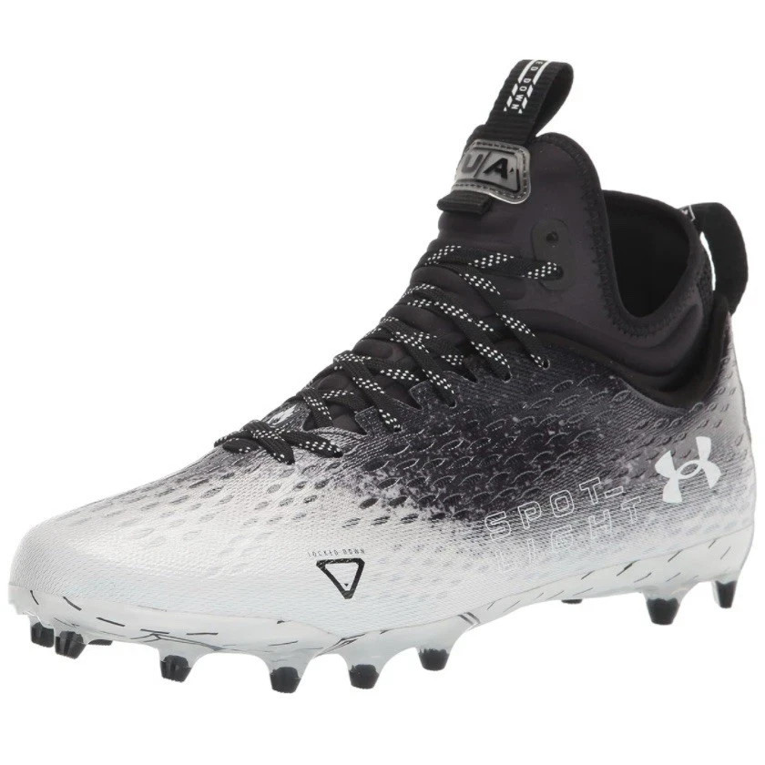 Under Armour Spotlight Lux MC 2.0 Black / White 3025082-001 Silver Men’s Size 13