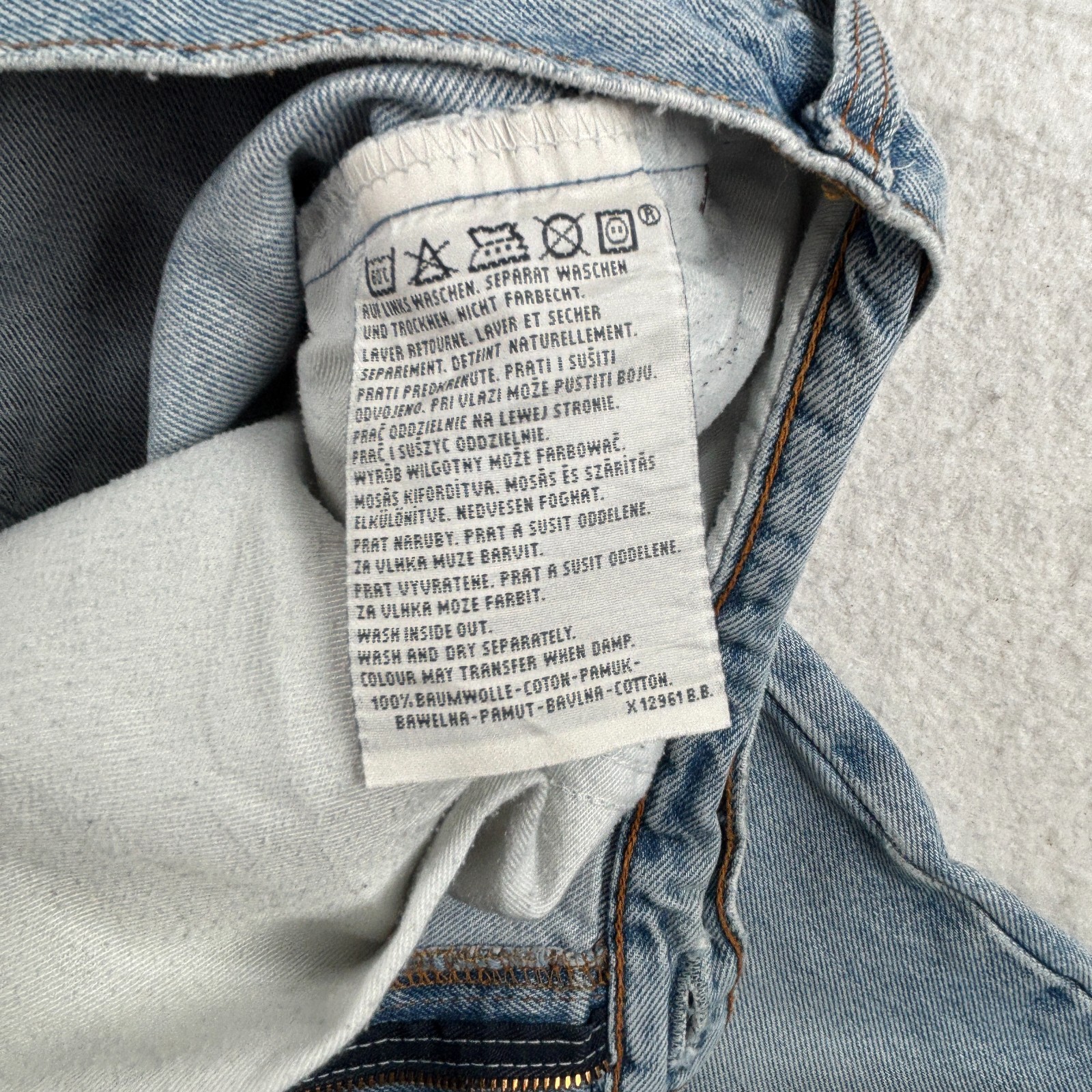 Levi’s 615 Straight Leg Jeans Light Blue Wash Vintage Orange Tab W36 L30 W34 act