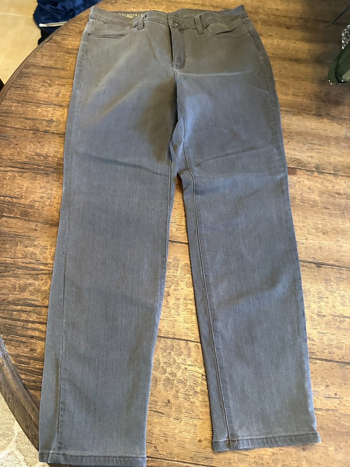 Talbots Flawless 5 Pocket Slim Ankle Jeans Women’s Size 12 Gray