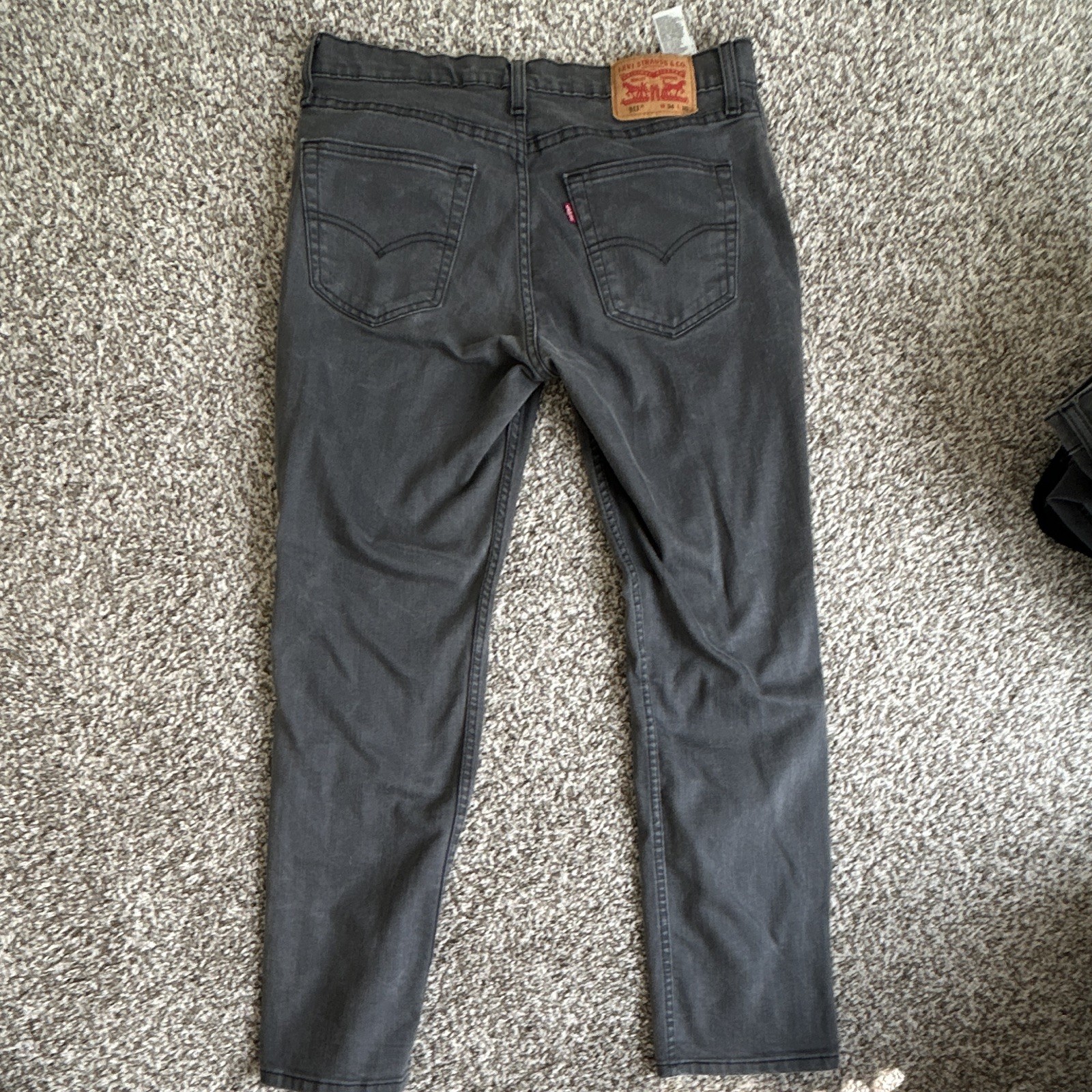 Levi’s Men’s Slim Skinny Fit Gray Dark Wash Denim Jeans Low Rise 5-Pocket