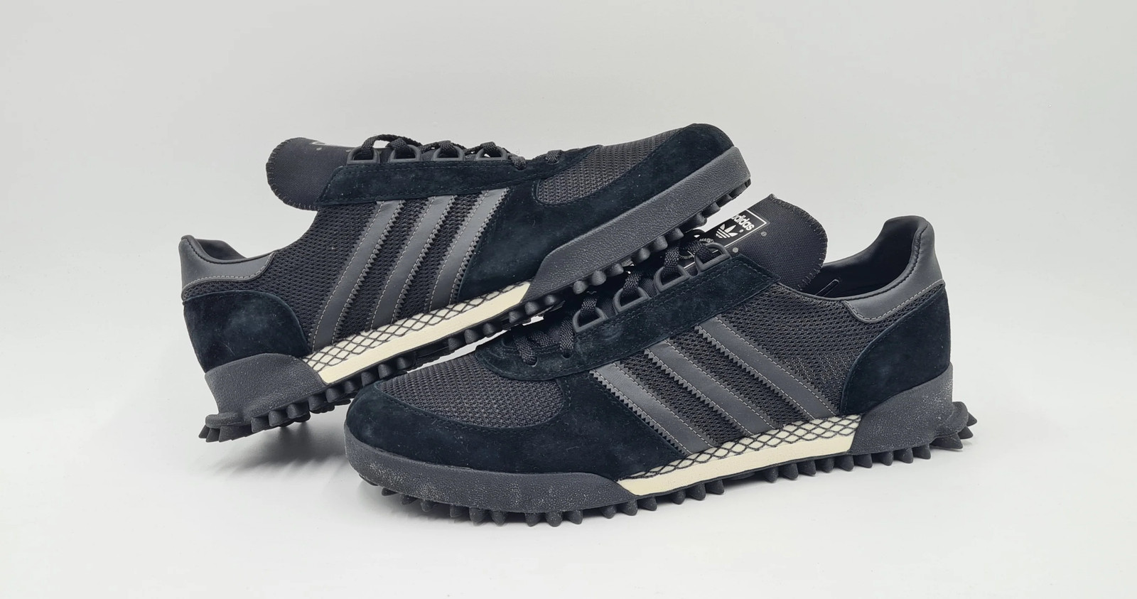*EXCELLENT* 2017 Adidas Marathon TR Retro Black UK 11.5 / EUR 46 2/3