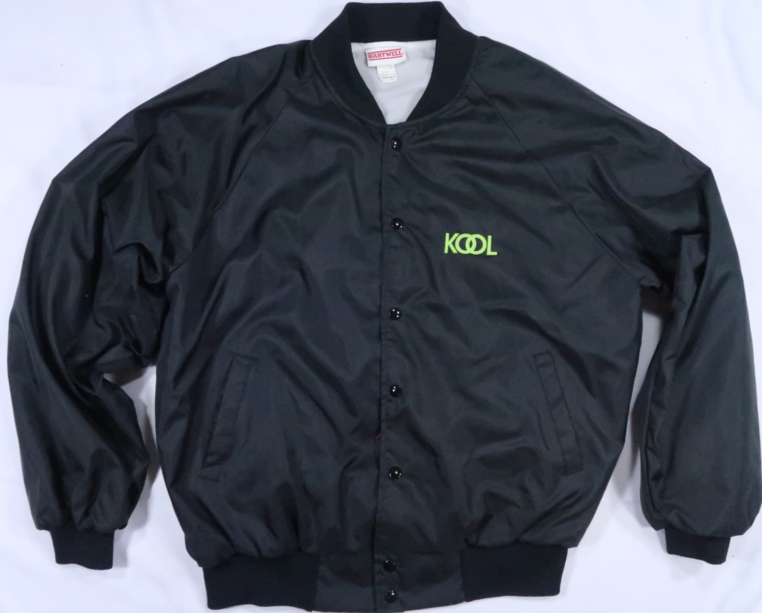 Hartwell sports kool menthol cigarette VTG 1980s 1990s satin bomber jacket XL