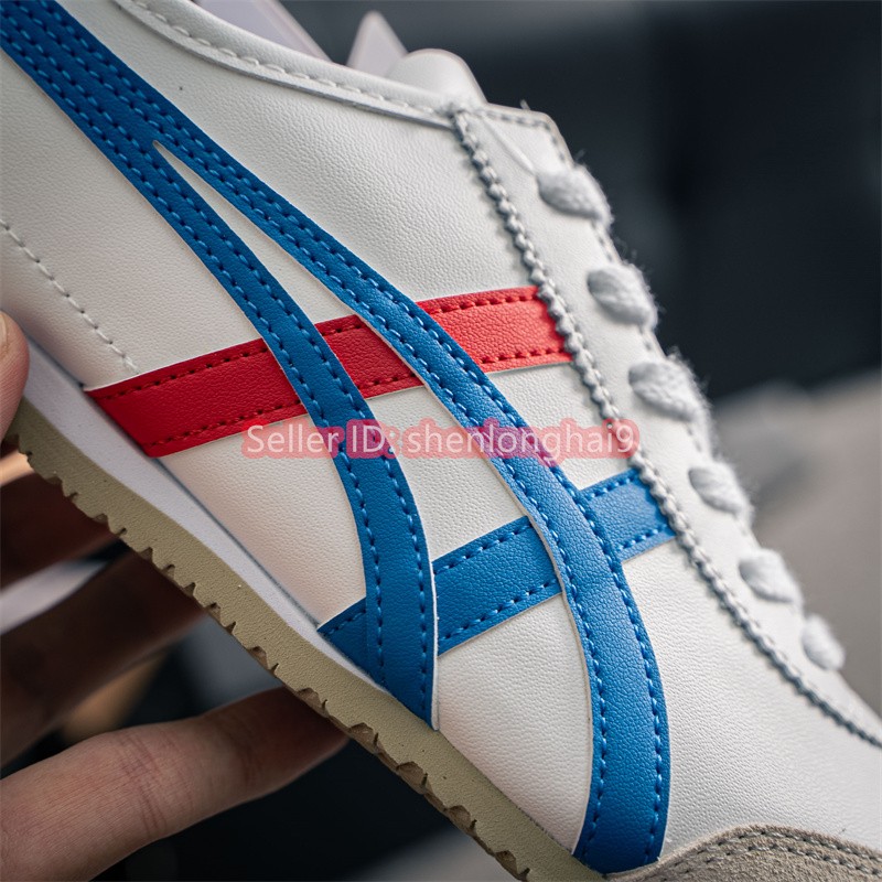 2026 Onitsuka Tiger MEXICO 66 White Blue Red DL408-0146 for Mens Womens
