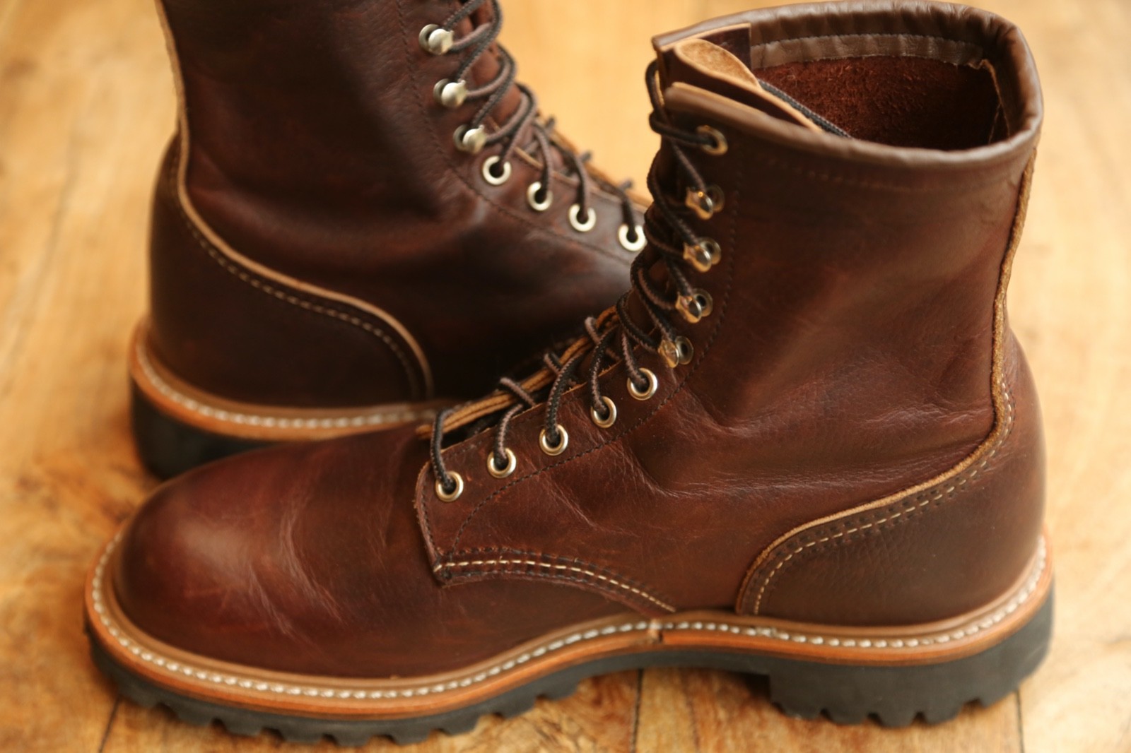 Redwing Red Wing 4585 Brown Leather Derby Boots Men’s UK 8.5 D US 9.5 EU 42.5