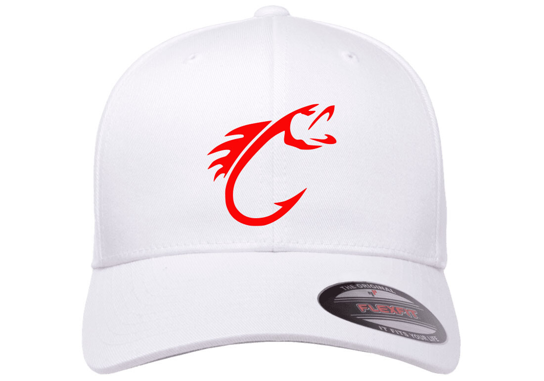 FISHING HOOK FISH CURVED BILL 6277 FLEXFIT HAT *FREE SHIPPING in BOX*
