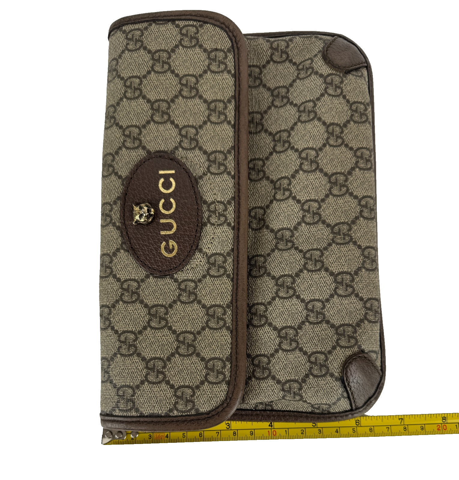 Gucci Auth Neo Beige Brown GG Supreme Belt Bag Leather Monogram Runway NO Belt