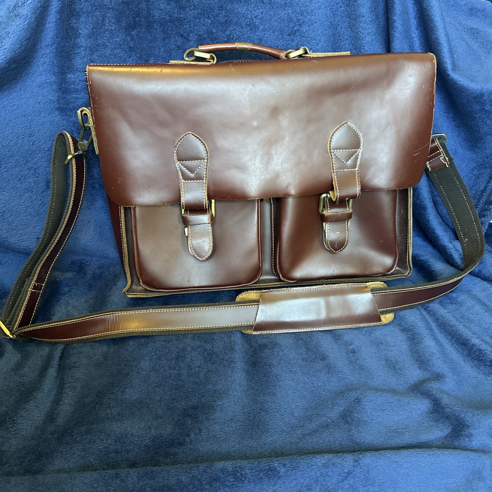 Leathario crossbody briefcase bag