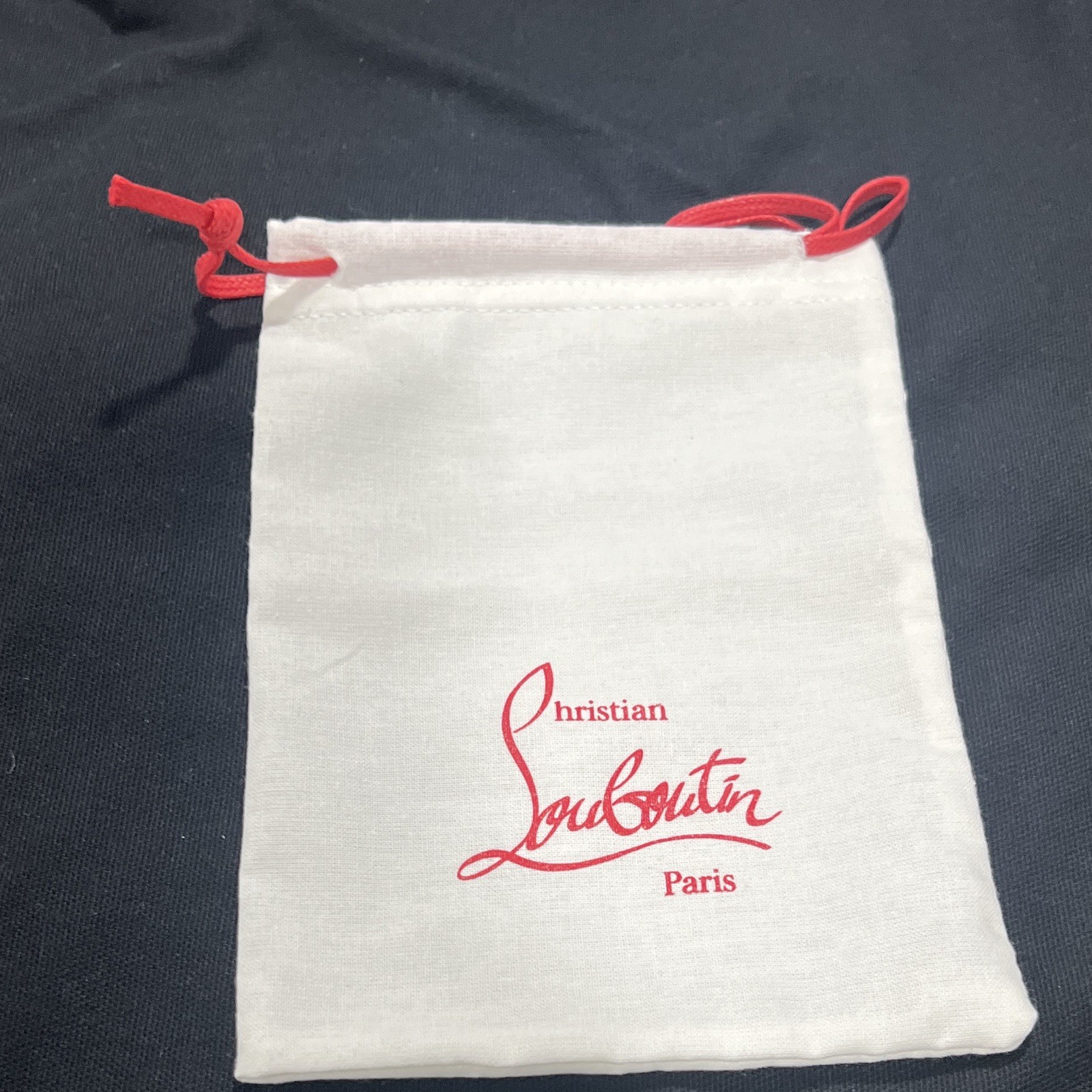 Christian Louboutin White/Red Leather Card Holder Men’s One Size Solid