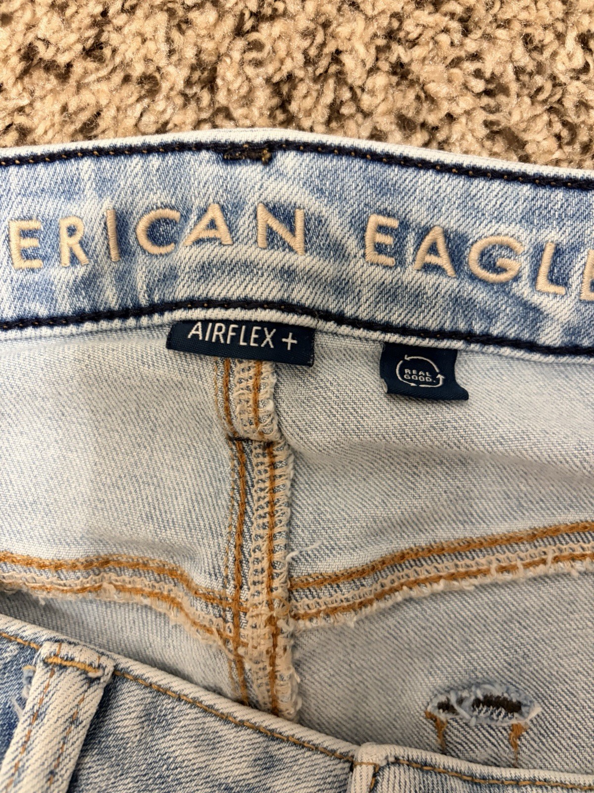 American Eagle AirFlex+ Men’s Skinny Straight Light Wash Stretch Denim Jeans